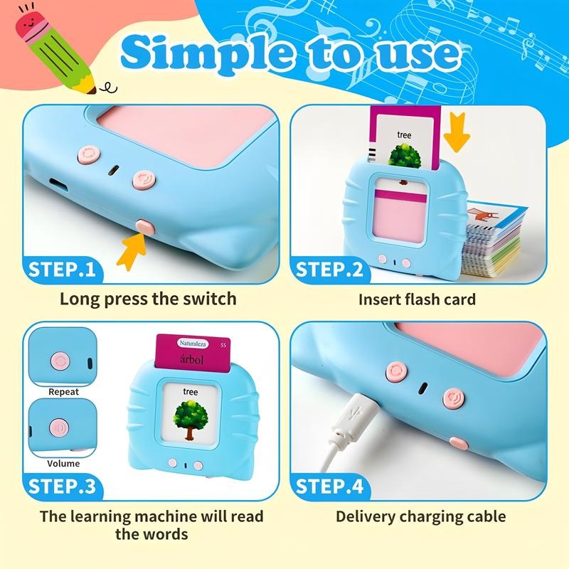 Bilingual Talking Flash Cards (English + Spanish)